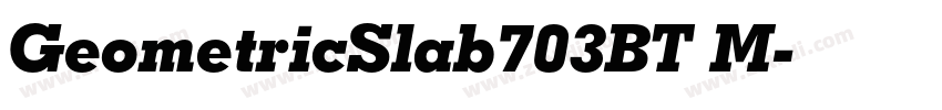 GeometricSlab703BT M字体转换